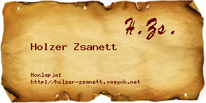 Holzer Zsanett névjegykártya